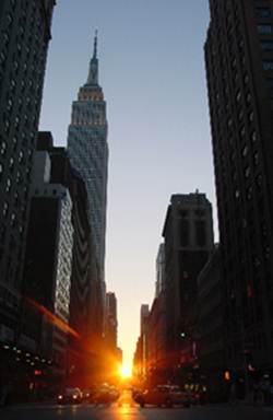 Description: Description: Description: Manhattan-henge: Sunset down 34th Street