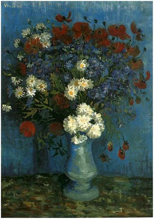Description: Description: Description: Description: Description: Vincent van Gogh's Vase with Cornflowers and Poppies Painting